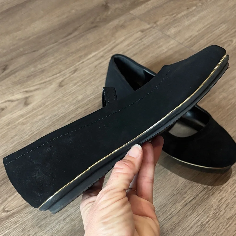 Black Rivet Aoife Girls Mary Jane Black Velvet Flat Strap Dress Shoes
